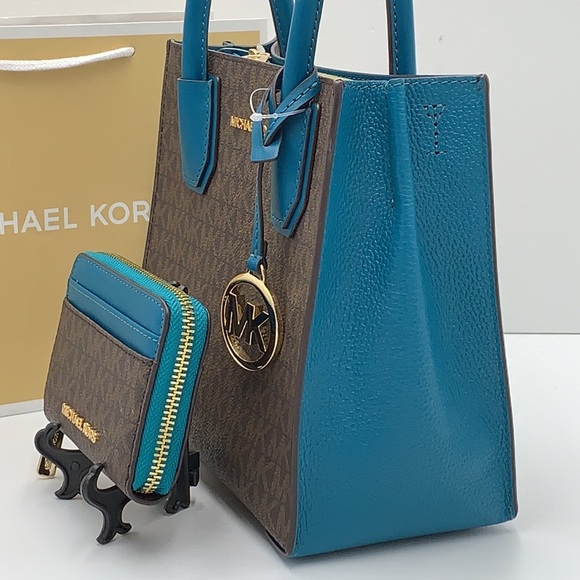 MICHAEL KORS MERCER MEDIUM MESSENGER CROSSBODY BAG & MEDIUM ZIP AROUND W… - Picture 5 of 16